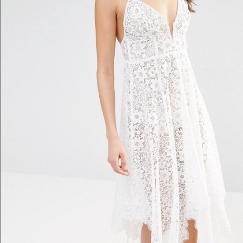 BooHoo Lace Midi Dress